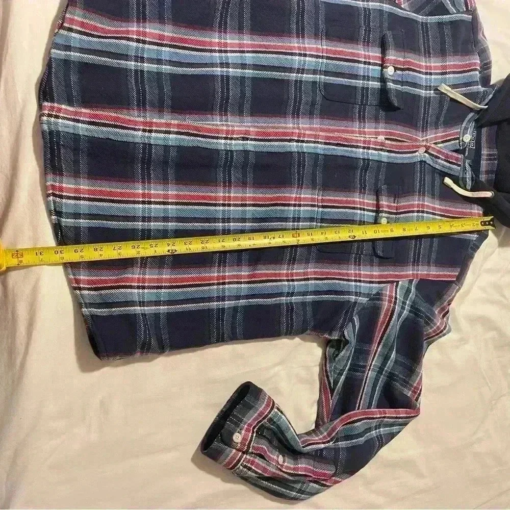 Vintage Polo Ralph Lauren Hooded Flannel Shirt PRL Outfitters Plaid XXL Thermal